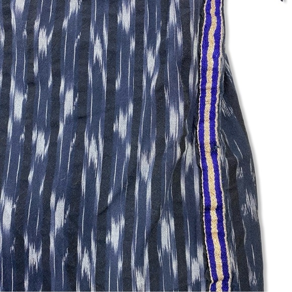 ⭐️J. CREW Metallic-striped Navy Ikat Popover Shirt - Picture 4 of 5